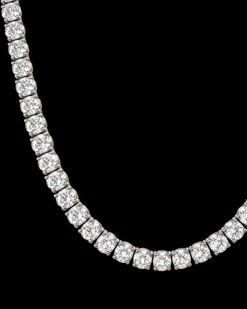 Tennis Chain, Detailaufnahme auf schwarzem Grund