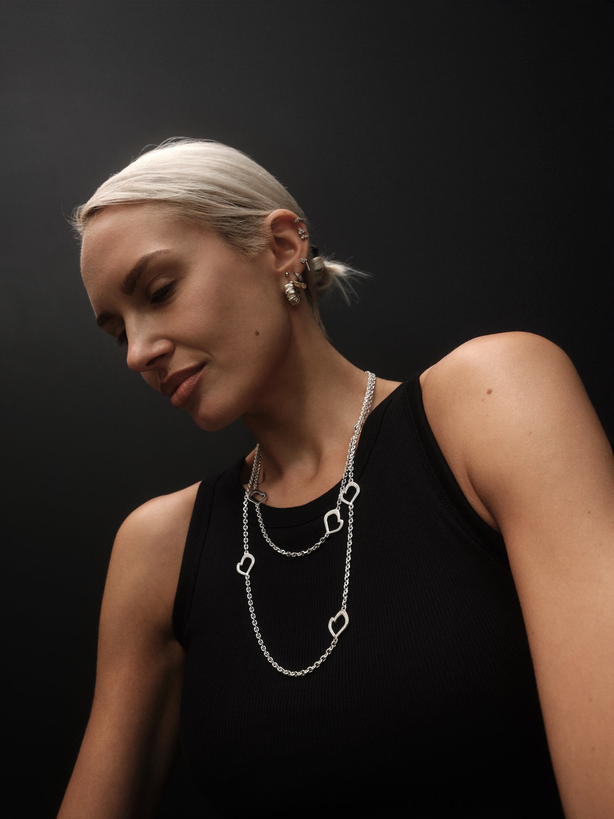 TRI HEART CHAIN LONG